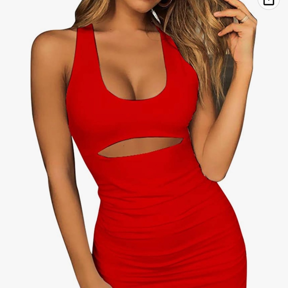 ruched bodycon mini dress